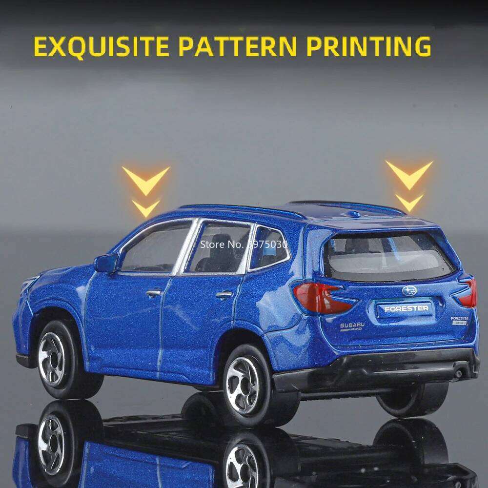 1:64 SUBARU Forester Alloy Cars Toys Diecast Models Wheel Shock Absorption Glide Forward Miniature Toy Vehicles Ornaments Gifts Z260307