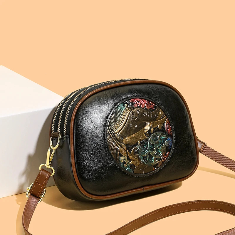 High Quality Soft Leather Purse Fashion Women Shoulder Messenger Bag Multipocket Wearresistant Ladies Handbag Sac 260307