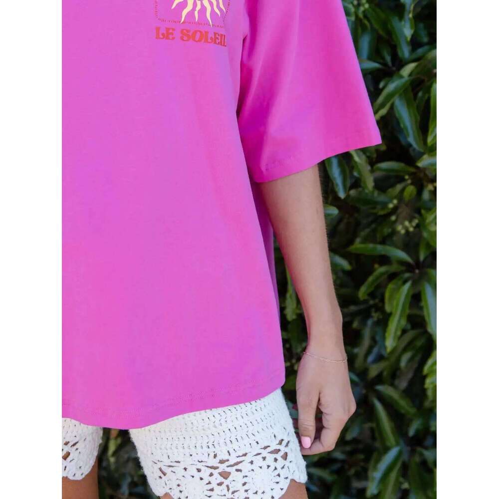 Summer Korean explosive network red sun flower print loose simple women's short sleeve T-shirt top women XJ260306