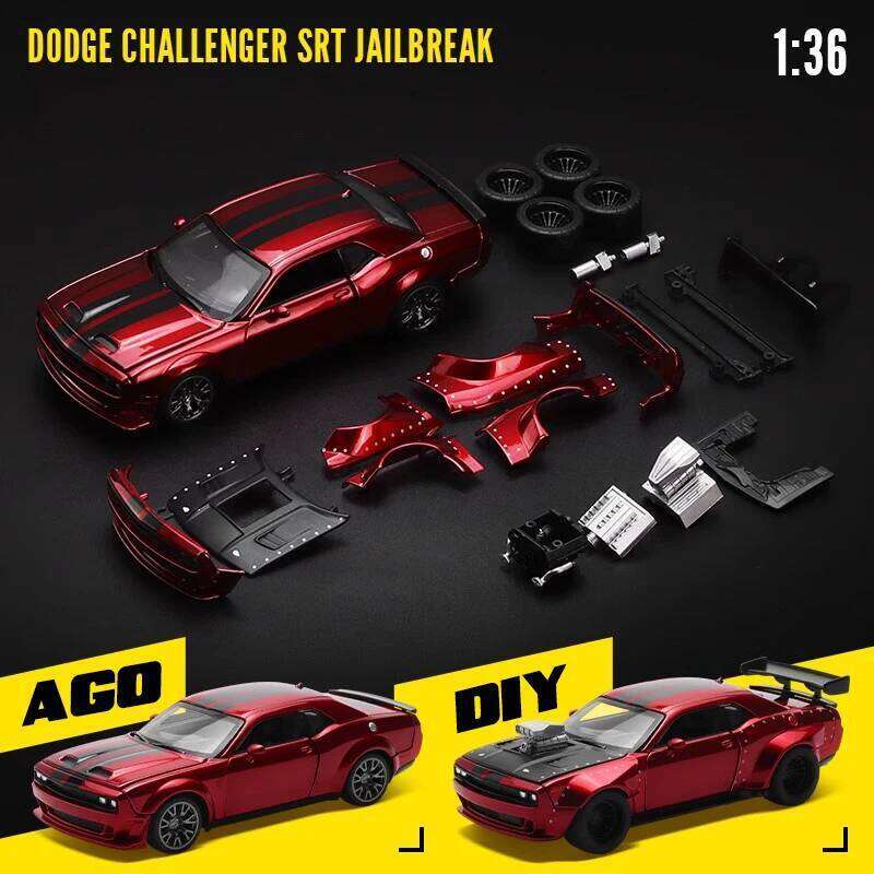 CCA MSZ 1:36 Dodge Challenger Modified Sports Replacement Model Children's and Boys' Toy Car Collection Ornament Z260306