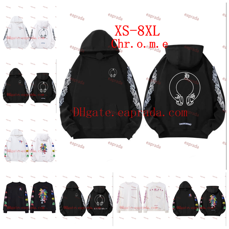 Chrome Hoodies Designer Mens Hoodies Y2K Woman Zip Hoody Street Casual Sweatshirt Man Womens Pullover Sanskrit Cross Printed Hooded oversized 5xl 6xl 7xl 8xl
