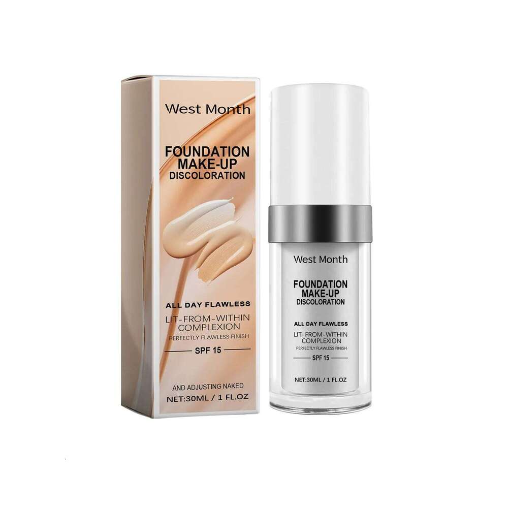 West Month Color Changing Face Matte Finish Moisturizing High Coverage Makeup Base Long-Lasting Waterproof Foundation 26L0306