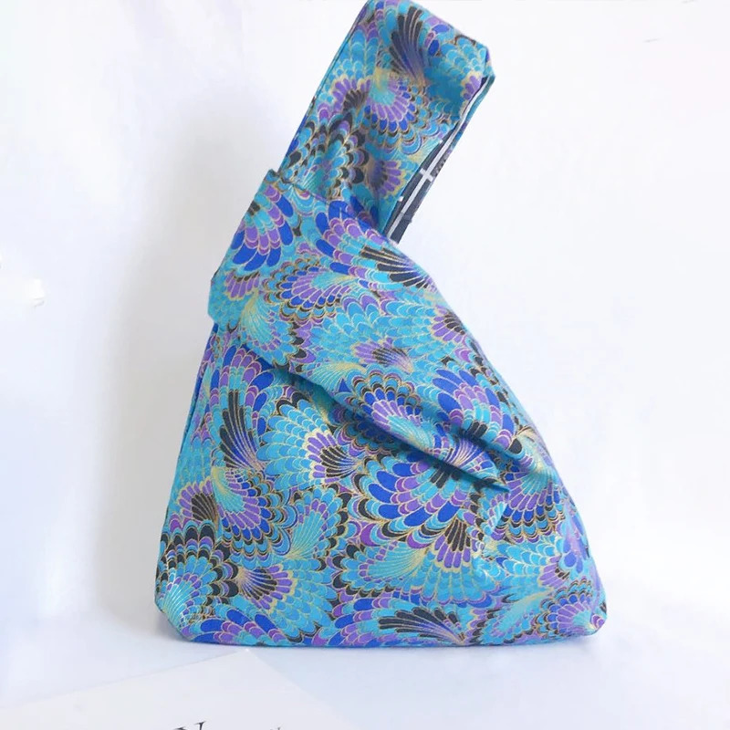 Japanese Style Wrist Bag Knot Pouch Portable Purse Chinese Handbag Key Phone Small Tote Cheongsam Accessories 260307