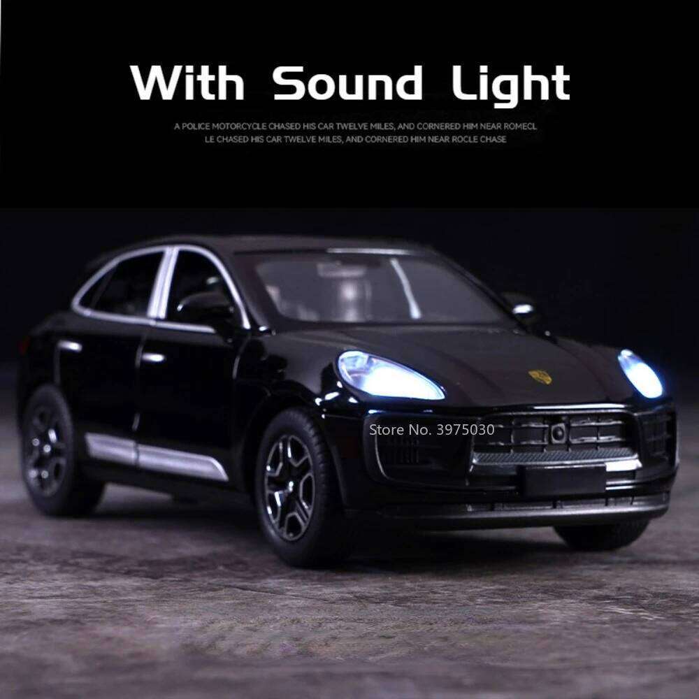 1/32 Macan T SUV Car Model Zinc Alloy Diecast Simulation Toy with Sound Light Pull Back Collecte Decorates Gift for Boy Birthday Z260307
