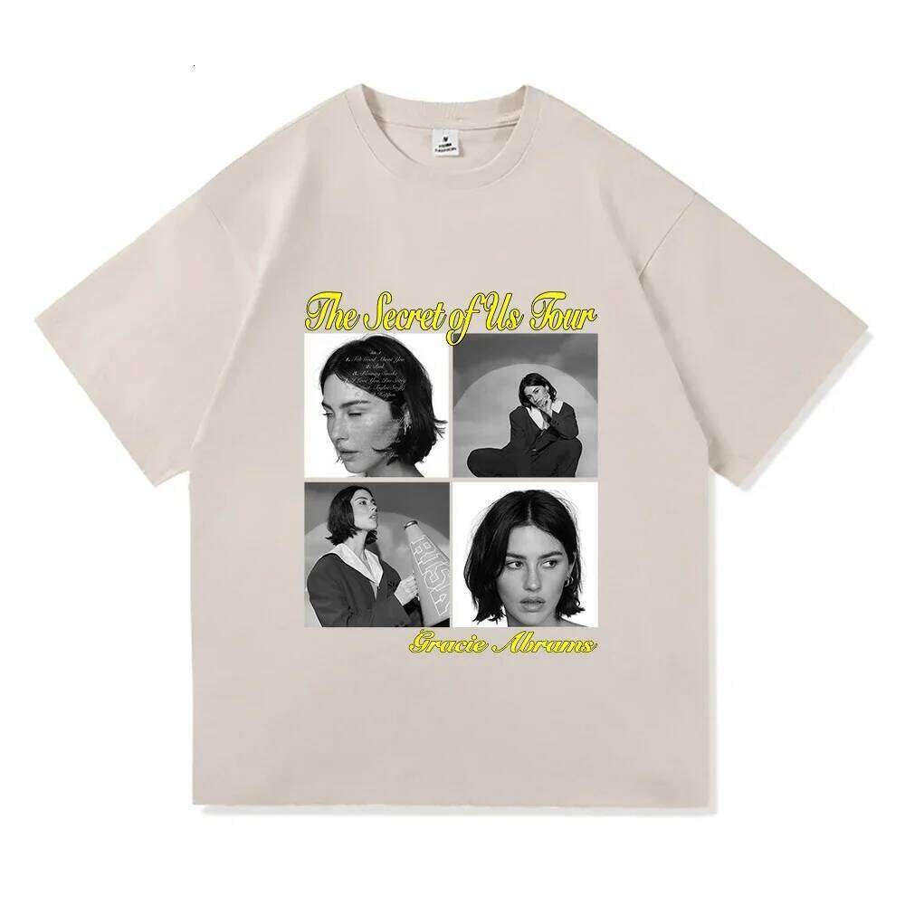 Gracie Abrams Risk Secret of Us The Eras Tour T Shirt Men/Women Aesthetic Retro T-Shirt Unisex New Album Tees Shirts XJ260306