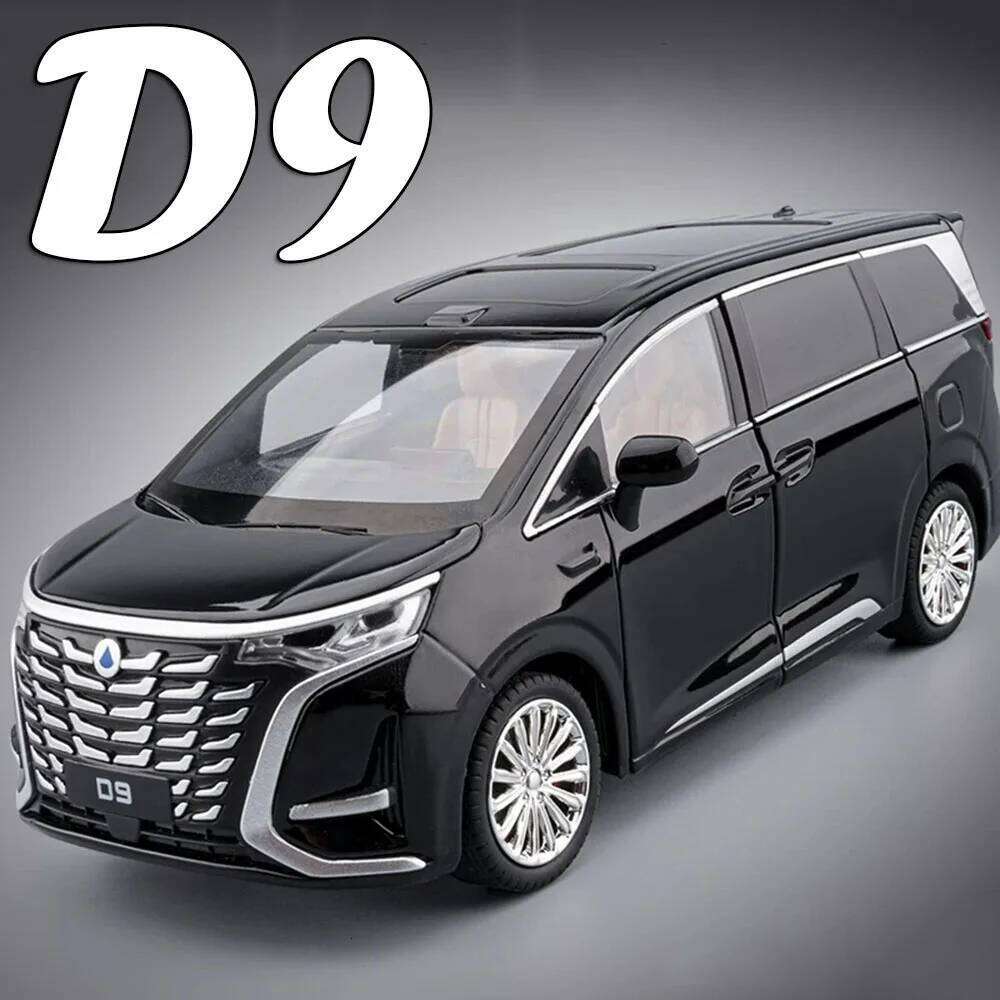 1:24 Denza D9 LM300H MPV Diecast Model Toys Alloy Car Sound Light Pull Back Doors Opened Miniature Vehice Friend Premium Present Z260306