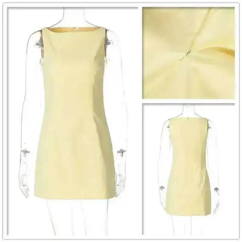 Avrilyaan Double Layer Woven Short Slim Sexy Dress Women Elegant Party Dress Sleeveless Bodycon Mini Summer Dress Vestidos 260306