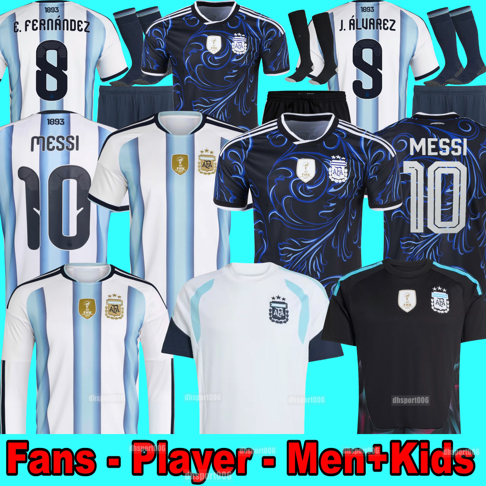 Maradona Comma Jersey Argentinas jersey 2026 World Cup Special Edition messi Long sleeves kit soccer Jerseys GARNACHO DE PAUL Football Shirts DI Maria Kids r