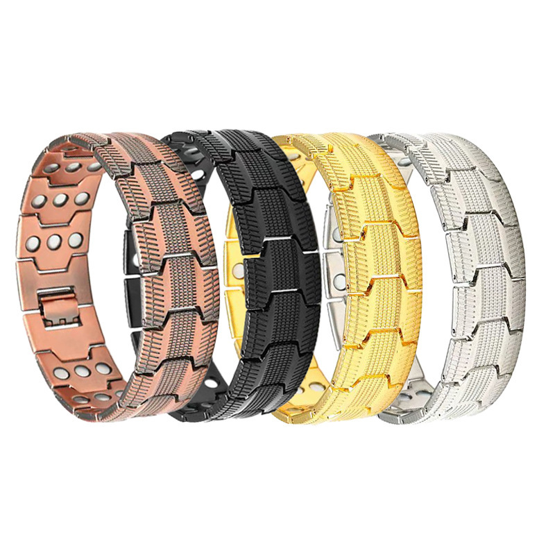 Luxury Brand Designer Jewelry European And American Antique Red Copper Magnetic Bracelet Retro Fashion Detachable Designer Hip-hop Bracelet