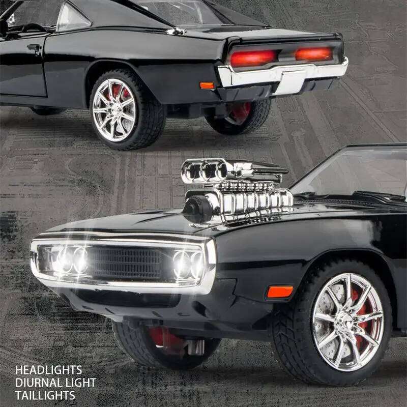 1:24 Dodge Charger Alloy Musle Diecast & Toy Metal Vehicles Sports Car Model Simulation Sound And Light Childrens Gift Z260306