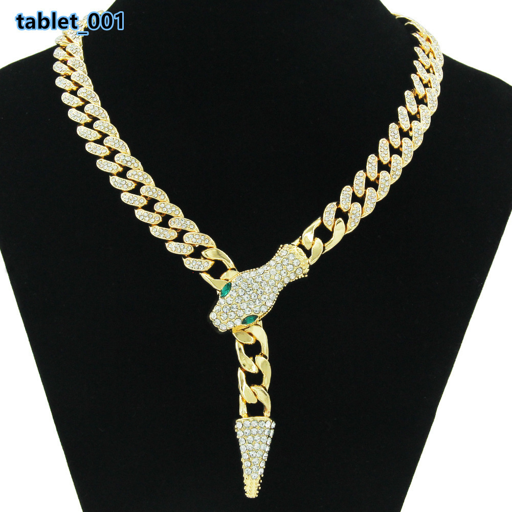 Non Tarnished Fashion White Gold Hip Hop Iced Out Moissanite Hip Hop Jewelry Cuban Chain Necklace for Men