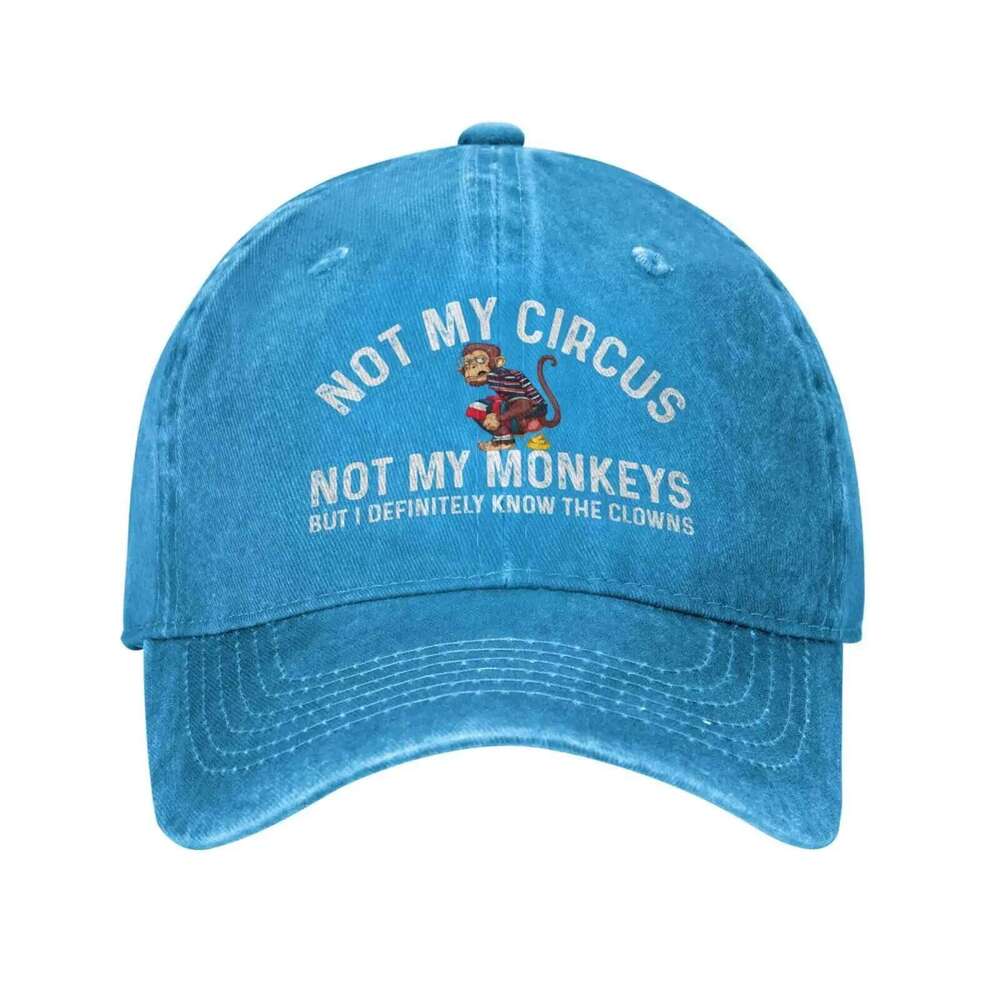 Funny Hat Circus Not My Monkeys But I Definitely Know The Clowns Cap for Women Dad Caps Vintage Hats Y260304