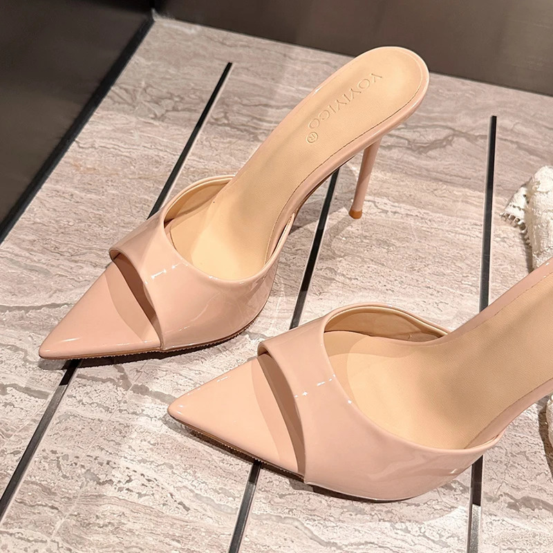 er Sexy Thin High Heel Summer Women Slippers Fashion Peep Toe Dress Slides Ladies Stripper Party Sandals 260303