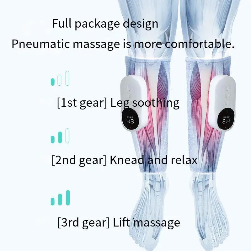 Wireless Smart Leg Massager TypeC Charging 360 Air Pressure Calf Compress Massager 3 Mode Adjustable Relax Foot Calf Muscle 260304
