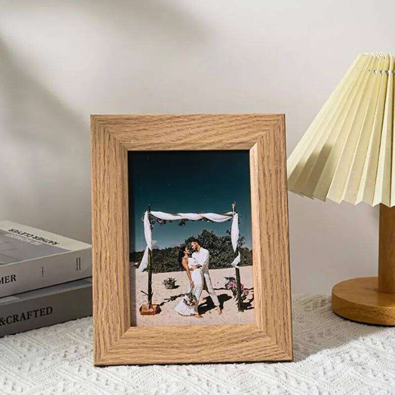 6inch 7inch Broad Brim Wooden Rectangle Family Wedding Photo Picture Frame Desktop Ornaments Home Decor H260306
