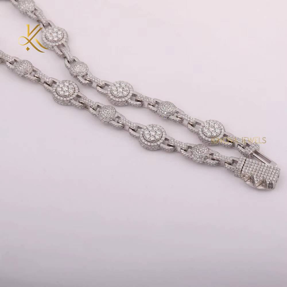Street Style Hip Hop Neck Chain Created With Radiant Moissanite Diamond Inspired Sparkle For Durable And Fashionable Appeal