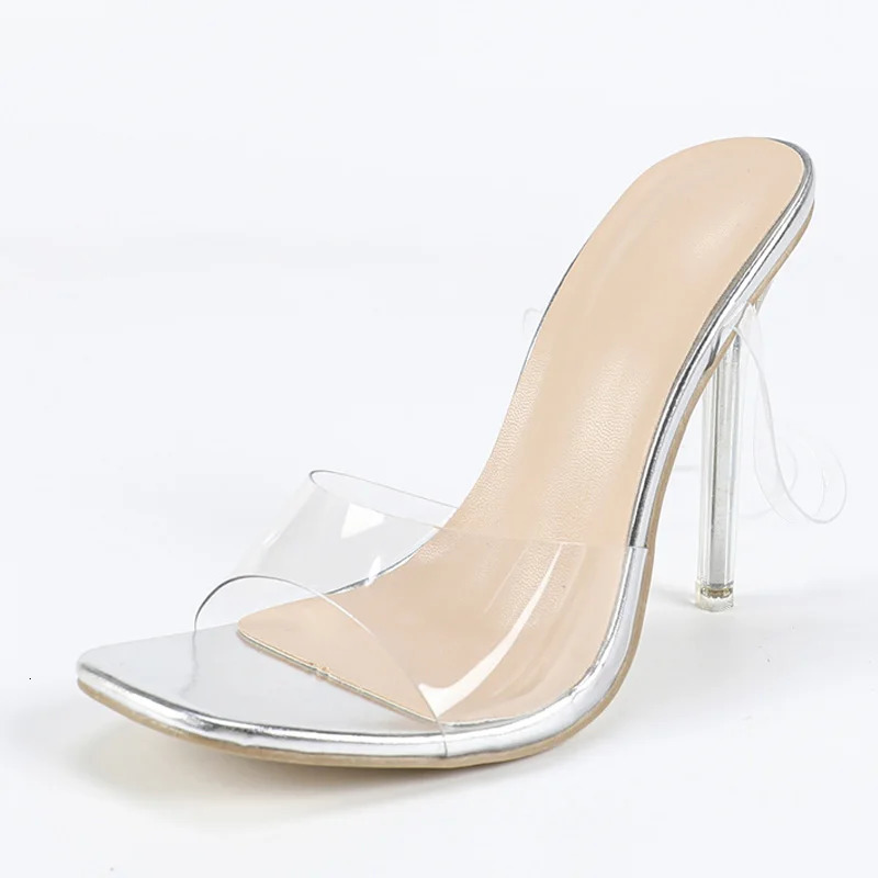Liyke PVC Transparent Sandals For Women Summer Fashion Square Open Toe Perspex Clear High Heels Female Shoes Sandal Size 35-42 260306