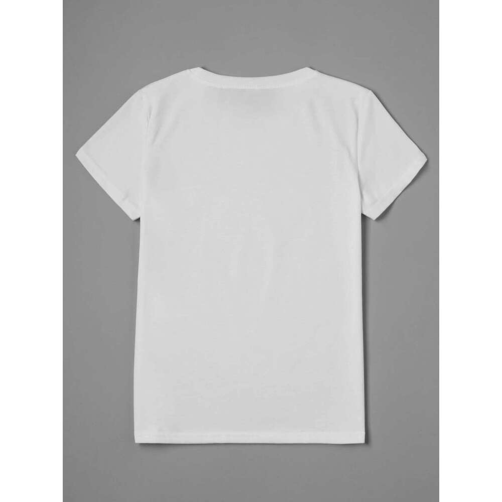 Women's Casual Graphic Print T-Shirt - Oversized Drop Shoulder, Short Sleeve Crew Neck Top with Vibrant Lip and Peace XJ260306 XJ260306