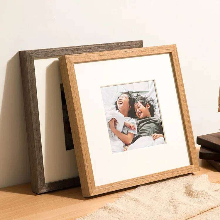 Square Wall Hanging 20X20cm 30x30cm Wood Wedding Picture Frame Stand for Pictures Photo Home Decor Gift H260306