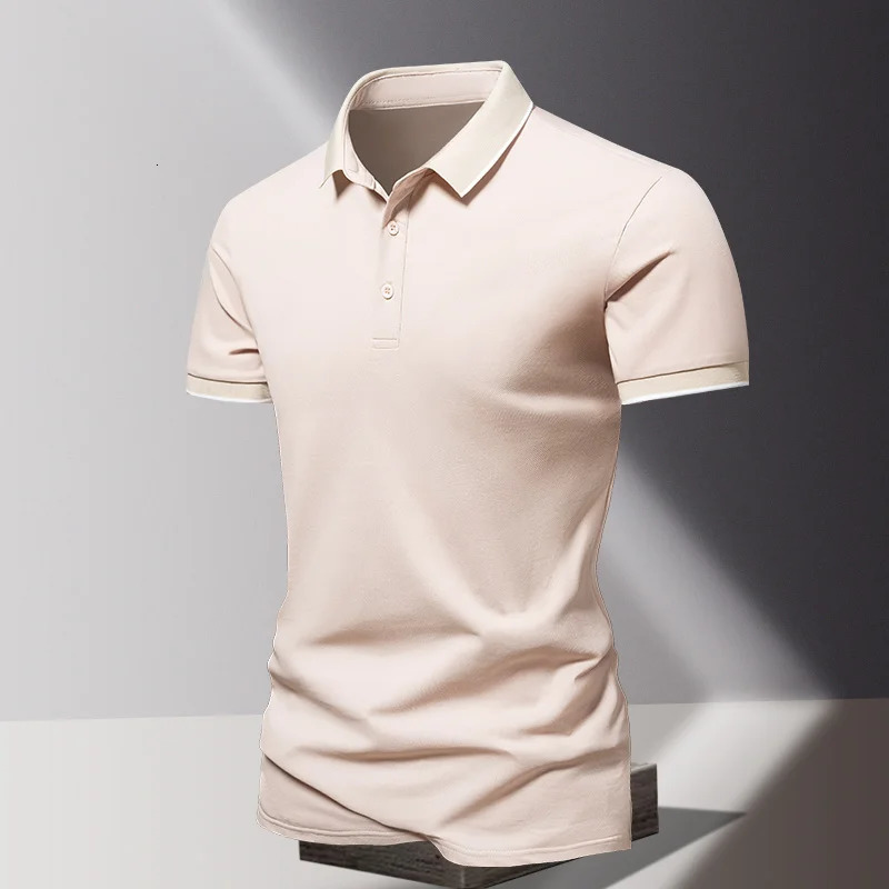POLO shirt Summer mens loose short sleeved T-shirt ice silk quick drying simple fashion solid color casual short sleeved top 260304