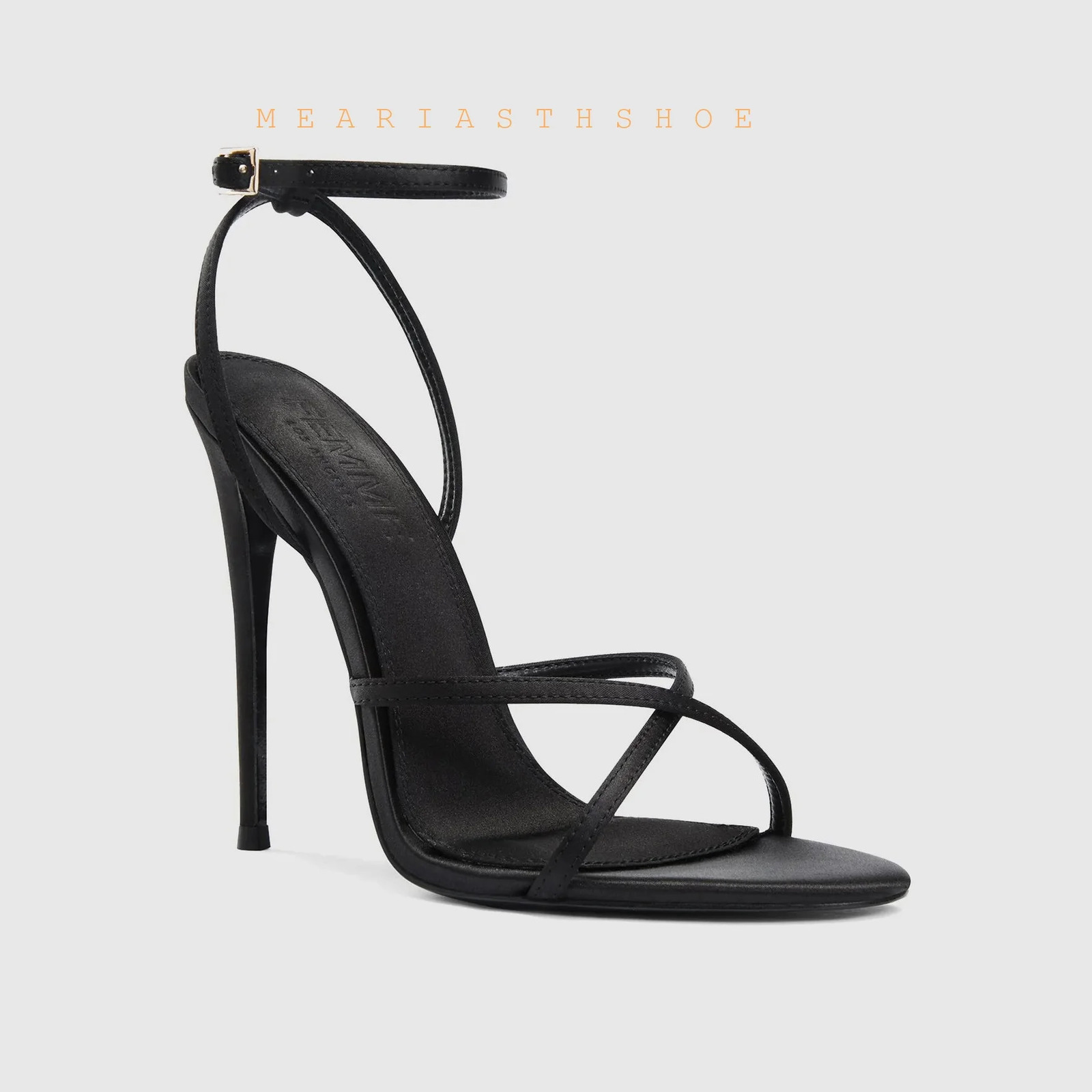 Fashion Silk satin Pumps High Quality Handmade Custom Shoes open Toes Ankle Buckles High Heels Sandals Dress Womens Shoes 260305 - view 7