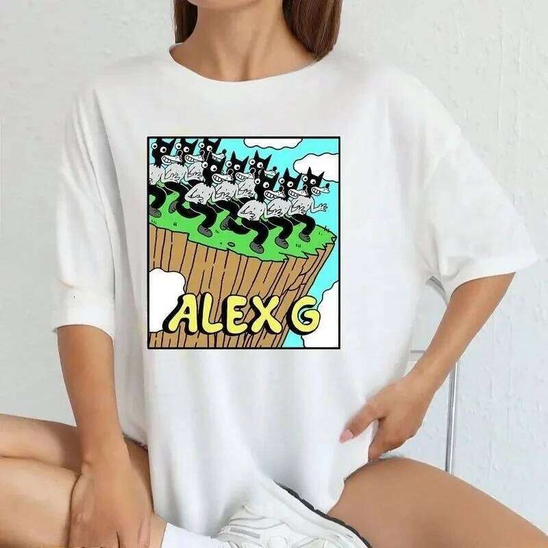 Alex G Funny Print T-shirt Fashion style Gothic casual Loose short sleeve crew-neck shirt women clothing y2k top XJ260306