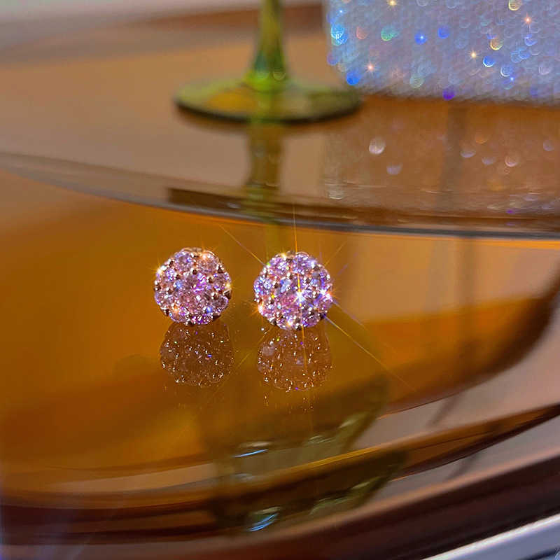 Moissanite Stud Earrings 8mm 12mm Clarity Fine Jewelry Silver H260307