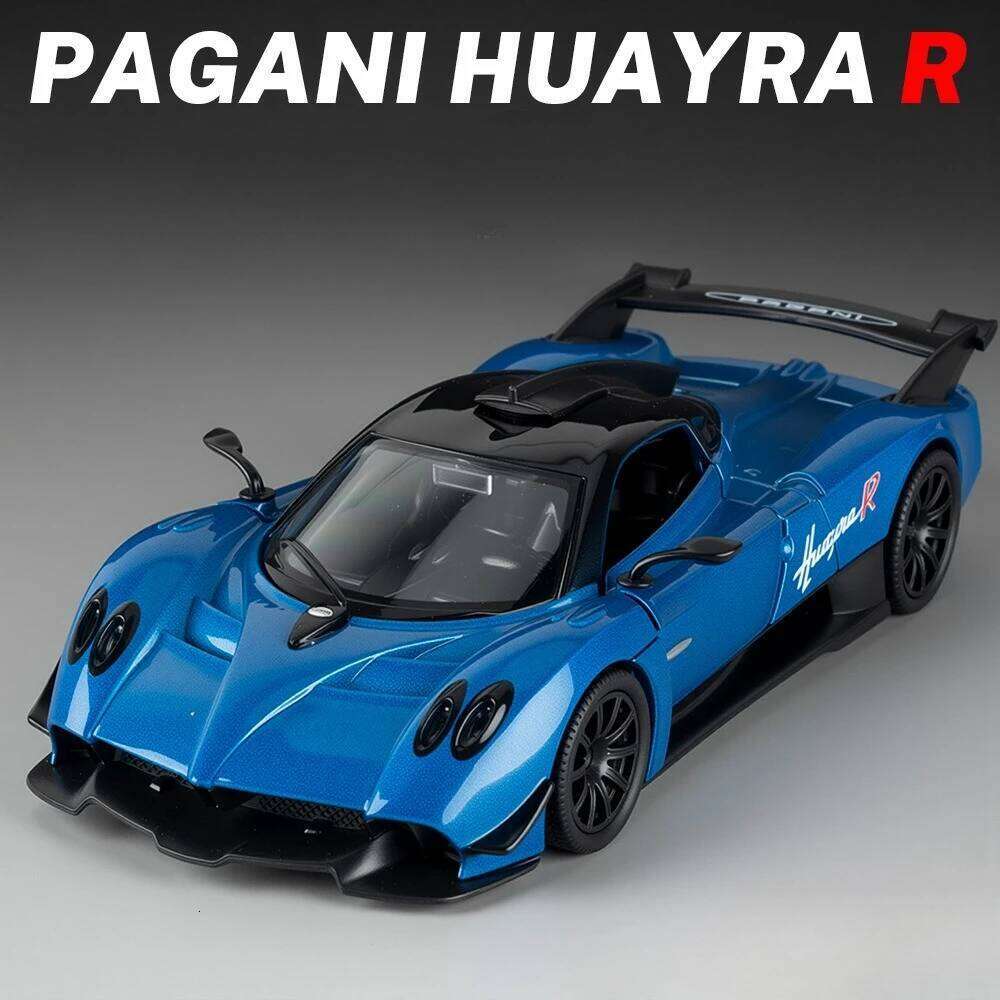 1:32 Pagani Huayra R Miniature Model BC Diecast Alloy Car Toy Sound Light Rear Wheel Return Force Doors Opened Cars Collect Gift Z260306