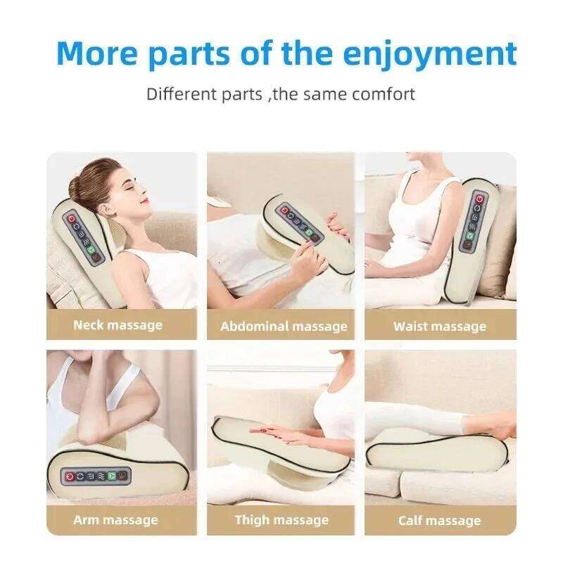 Back Neck Massager Infrared Heating Electric Foot Massage Pillow Deep Tissue Kneading For Waist Legs Shoulder Women Men 26Y0307