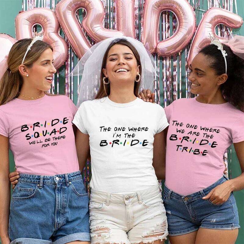 One Where I'm The T-shirt I Do Crew Tees Team Bride Squad Tribe Bachelorette Party Shirt for Women Wedding Clothes XJ260306 XJ260306