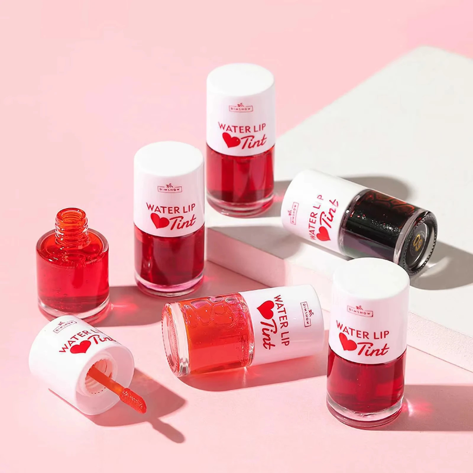Tint Dyeing Liquid Lipstick and Blush 2 in 1 Waterproof Mirror Lip Gloss Water Lip Tint Non-sticky Lip Eye Cheek Makeup Cosmetic 260304