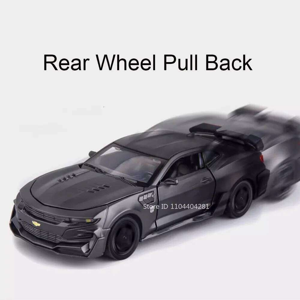 1:32 Camaro Alloy Miniature Car Diecast Model Toys with Sound Light Pull Back Doors Opened Vehices Adult Children's Holiday Gift Z260306