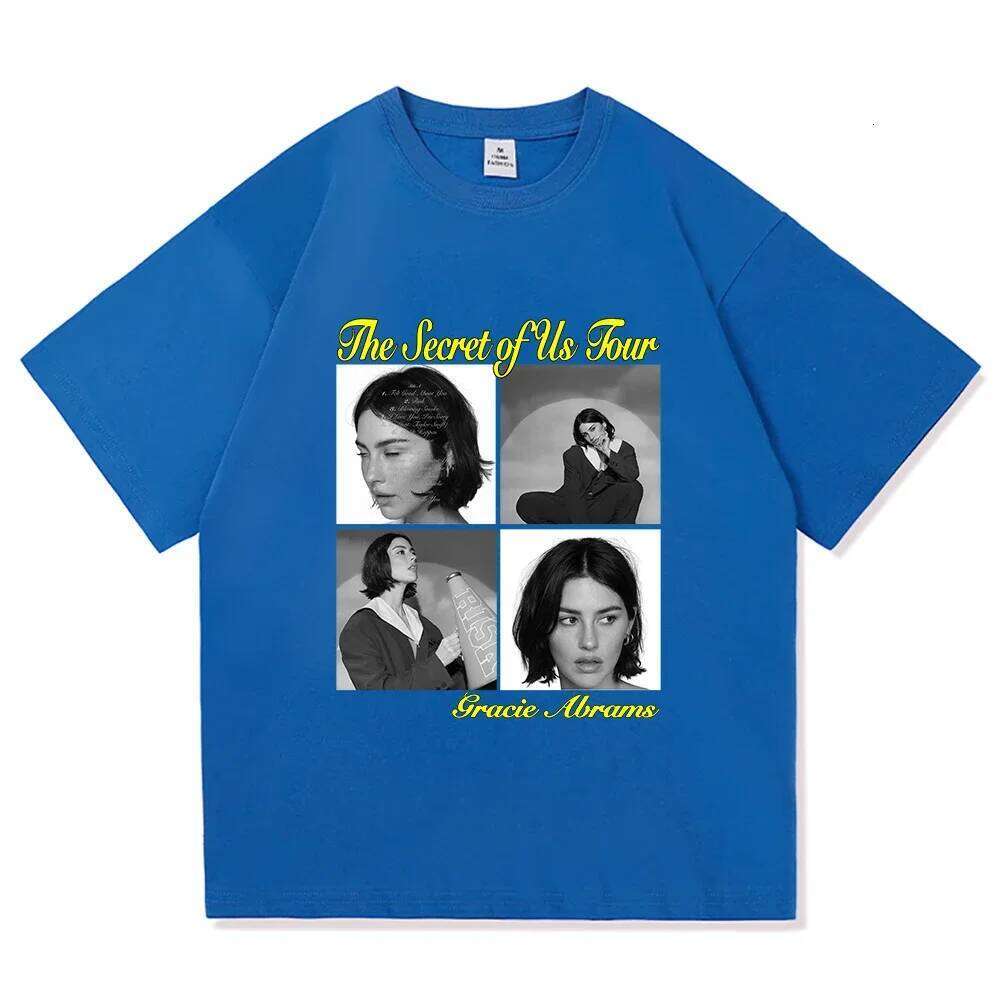 Gracie Abrams Risk Secret of Us The Eras Tour T Shirt Men/Women Aesthetic Retro T-Shirt Unisex New Album Tees Shirts XJ260306