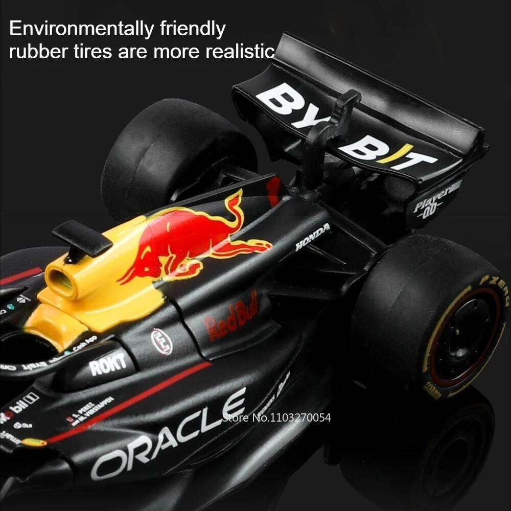 1:43 F1 Oracle Red Bull Racing RB19 Verstappen Miniature Alloy Toy Diecast Car Model Rubber Tire Sliding Forward Christmas Gifts Z260306