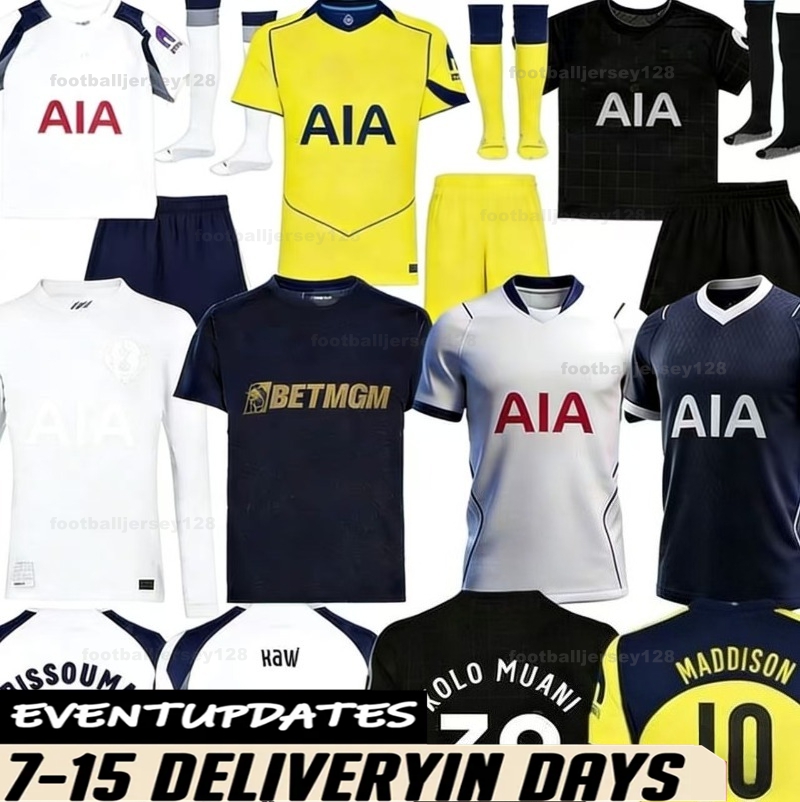 25 26 27 Fans player version tottenham Soccer jersey 2026 125th KULUSEVSKI XAVI VELIZ VAN DE VEN Football kits shirts Men kids goalkeeper pre match Tottenham jersey