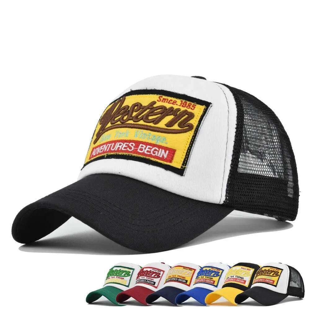 western Embroidered Stereoscopic embroidered baseball hat Mesh cap 1985 curved sunhat Y260304