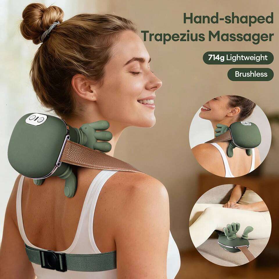 4D Bionic Finger Shoulder Massager Wireless Cervical Trapezius Kneading Massage Shawl Brushless Motor Neck masajeador 26Y0307