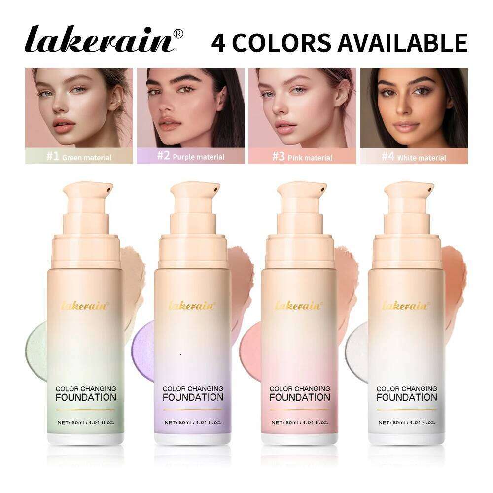 Waterproof Color Changing Liquid Centella Korean High Coverage Foundation Cream For Face Base Makeup 26L0306