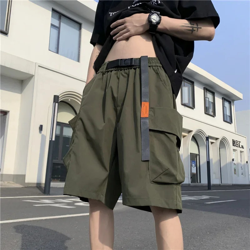 Summer Mens Functional Cargo Shorts Multi-pocket Baggy Gym Short Sweatpants Y2K Streetwear Bermuda shorts Masculina 260306