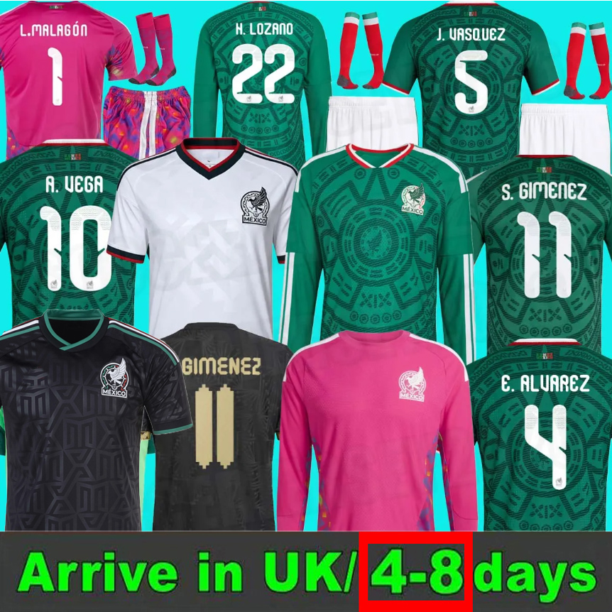 new 20226 2027 Mexico Gold Cup Soccer Jerseys 26 27 CHICHARITO GIMENEZ H.LOZANO HOME AWAY Football Shirt Mexique E. ALVAREZ A.VEGA RAUL Men Woman KidS KiT Green white