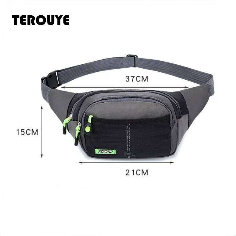 Travel Waist Zipper Outdoor Sports Shoulder Bag Men's And Women's Waterproof Fashion Large-Capacity Adjustable TEROUYE