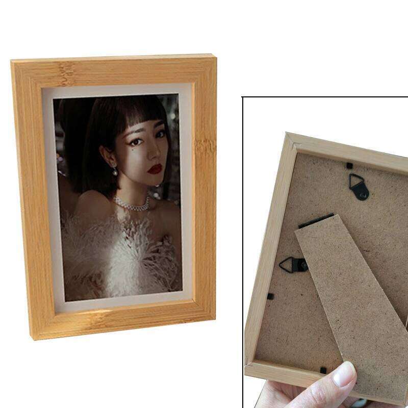 Wooden Photo Wall 10X15 15X20 20X25 A4 Picture Frame Stand For Pictures Desktop Decor Commemorative Gift H260306