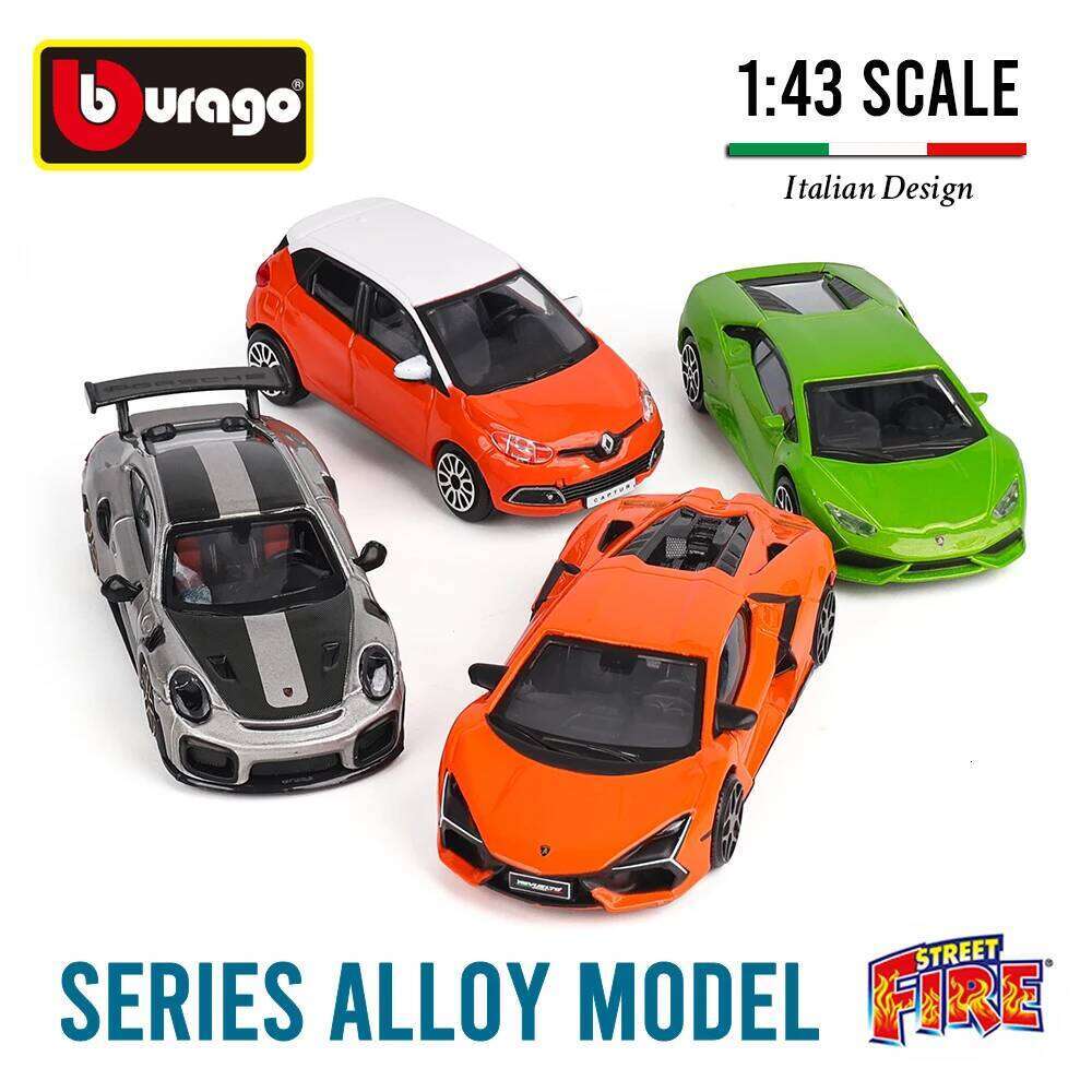 Bburago 1:43 Alfa Romeo Tonale Revuelto Porsche 911 GT3 Toyota Alloy Luxury Car Die Casting Model Toy Series Ornament Collection Z260306