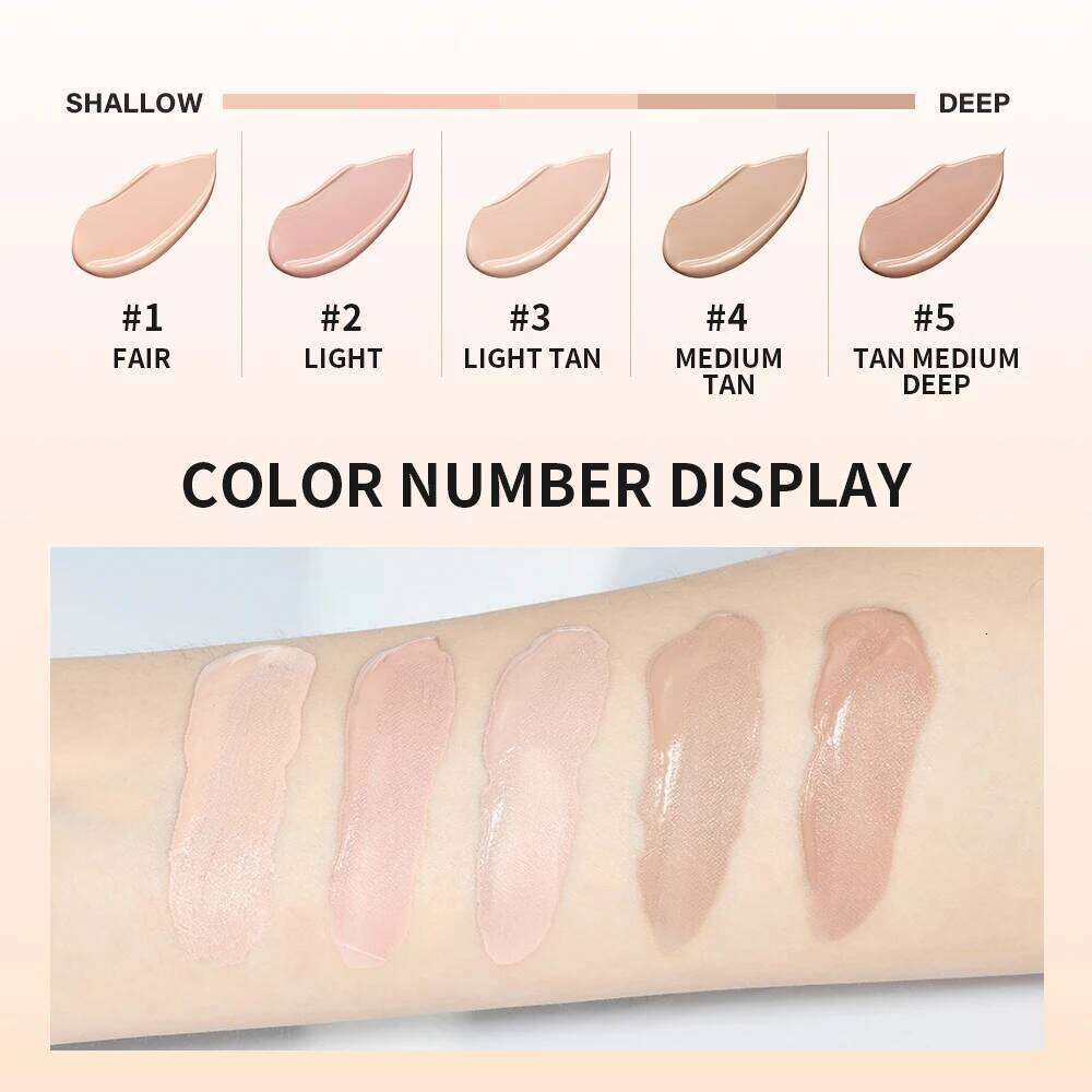 High Coverage CC cream Foundation Tinted Hydrator Matte Finish Light Oil-Free Moisturizing Makeup Hyaluronic Acid Sheer 26L0306