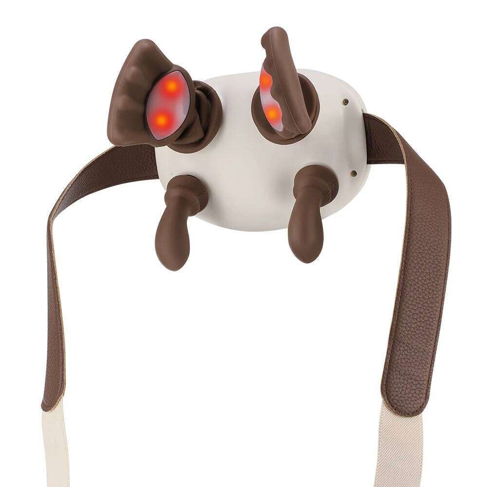 4D Bionic Finger Shoulder Massager Wireless Cervical Hot Compress Trapezius Kneading Massage Shawl Neck masajeador 26Y0307
