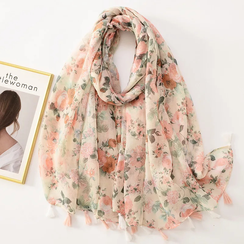 Woman Scarf Muslim Hijab High Quality Ladies Shawl Headband Flower Paisley Scarf For Women Beach Silk Scarf Bandana 260302