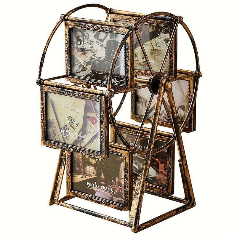 4/5/6/7/8 Inch Picture For Home Decor Vintage Frames Resin Ferris Wheel Windmill Carving Photo Frame Self Installed H260306