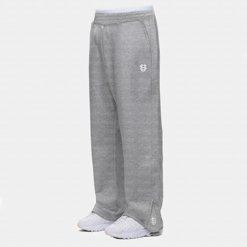 Men Sweatpants Y2k Vintage Loose Straight Pant Straight Pants Leg Zipper Embroidery Hip Hop Harajuku Casual Street Dance Trouser 260303