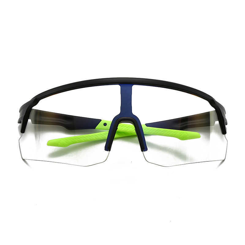 New Half-Frame Sports Photochromic Glasses Outdoor Running One-Piece Lens Sunglasses Bicycle Riding Windproof Sunglasses S260304