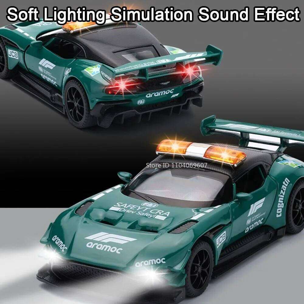 1:32 Scale Vulcan Alloy Diecast Toys Miniature Models with Sound Light Pull Back Doors Opened Sports Cars Popular Ornaments Z260306